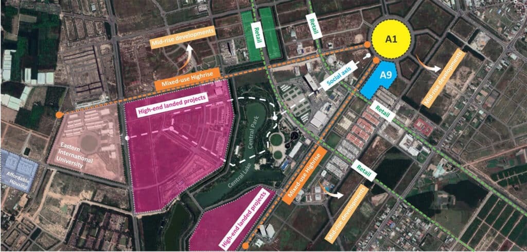 quy hoach5thanh2 phố mới bình dương